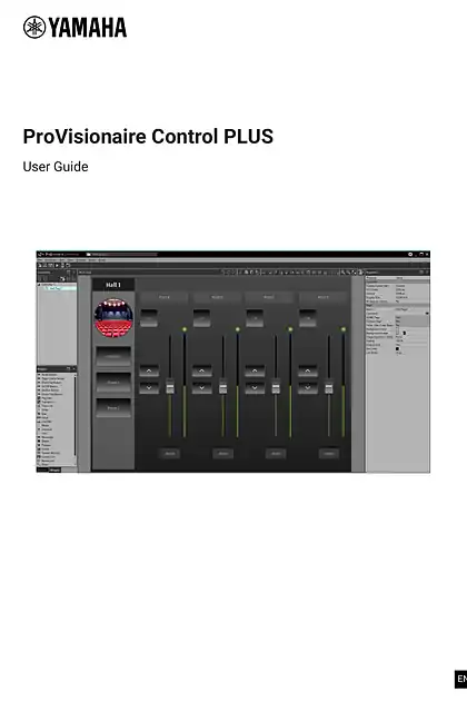 yamaha雅马哈ProVisionaire Control PLUS User Guide